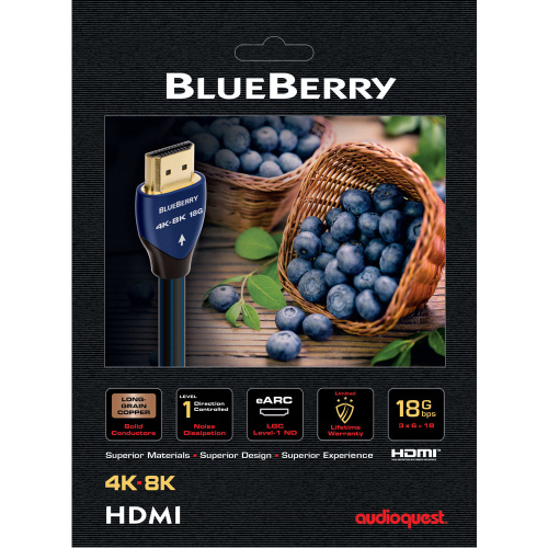 AUDIOQUEST hd 5.0m 18G HDMI BlueBerry фото 2