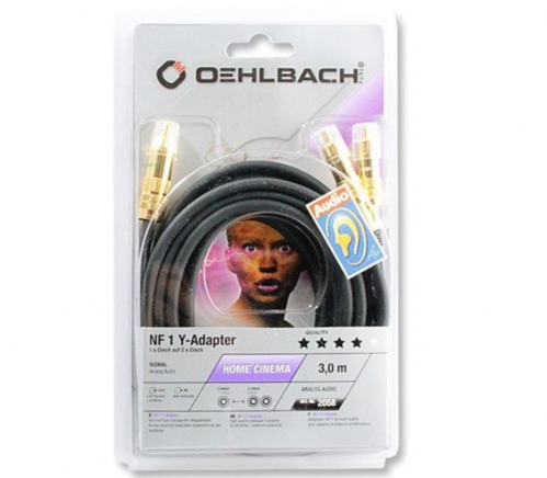 Oehlbach 20571 NF 1 Y adaptor Cinch-2Cinch 1,5m black фото 3