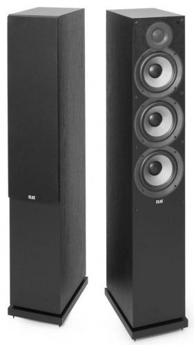 ELAC Debut 2.0 Floorstanding Speaker DF62 Black Brushed Vinyl