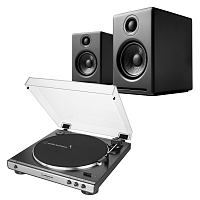 Audio-Technica AT-LP60XUSBGM + Audioengine A2+ Satin Black