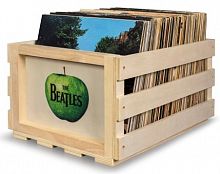 Record Storage Crate Natural